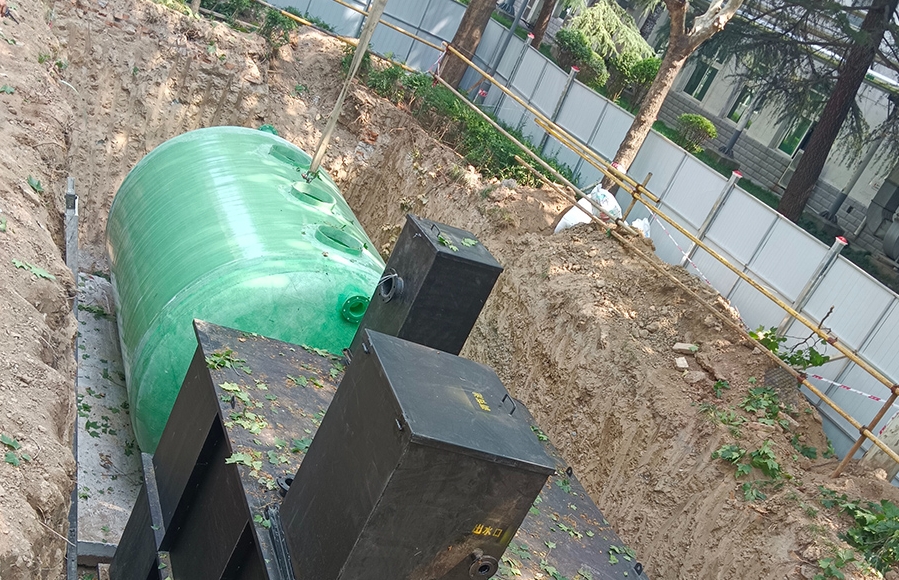 西安航发一体化污水处理设备项目工程施工现场